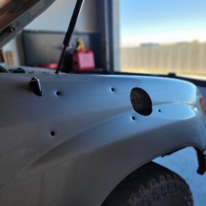 Snorkel installation on Toyota Land Cruiser 100