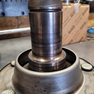 Rear axle shaft inspection during Toyota Tundra wheel bearing service